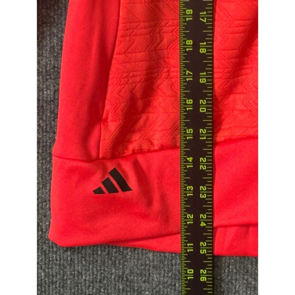Adidas‎ COLD.RDY Full Zip Golf Jacket Women Small Red Textured Mock Neck